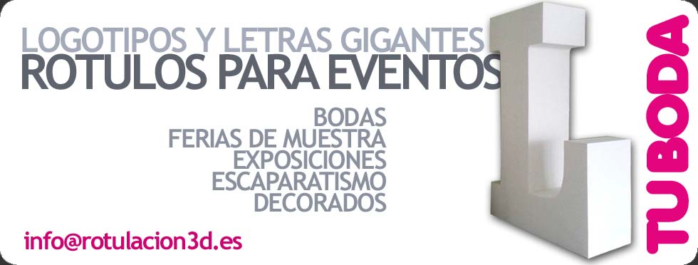 Letras Gigantes para Bodas y Eventos - GECONA publicidad