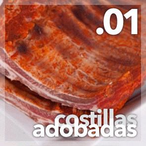 Costilla adobada curada en Belorado, Burgos